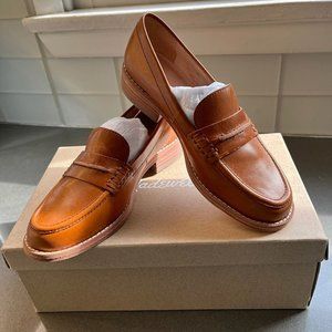 Madewell Elinor Chestnut Leather Loafers - Size 5.5